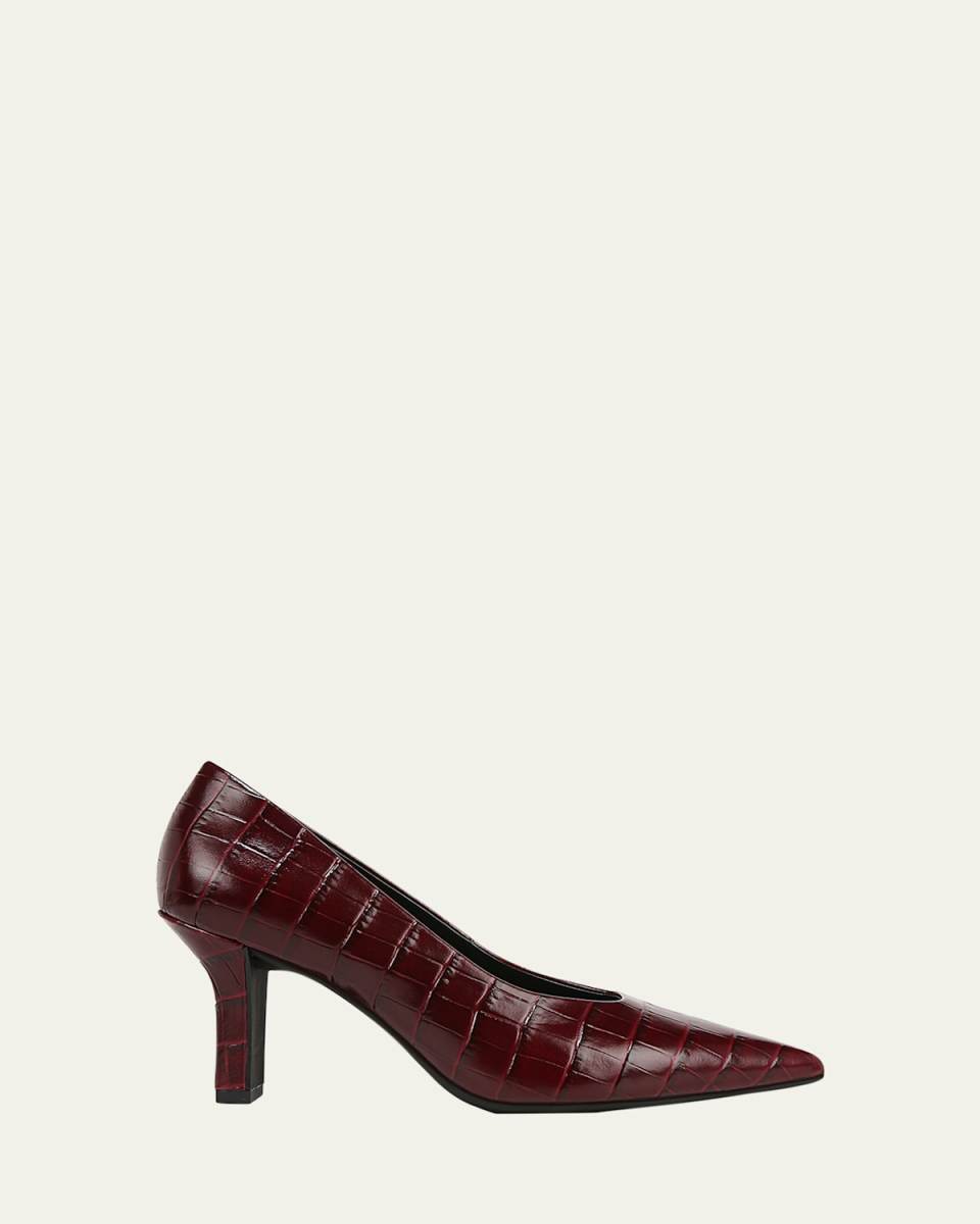 Diane Croco-Embossed Pumps